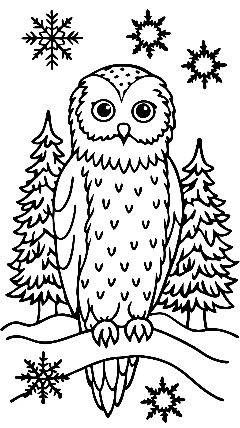 snowy owl coloring page